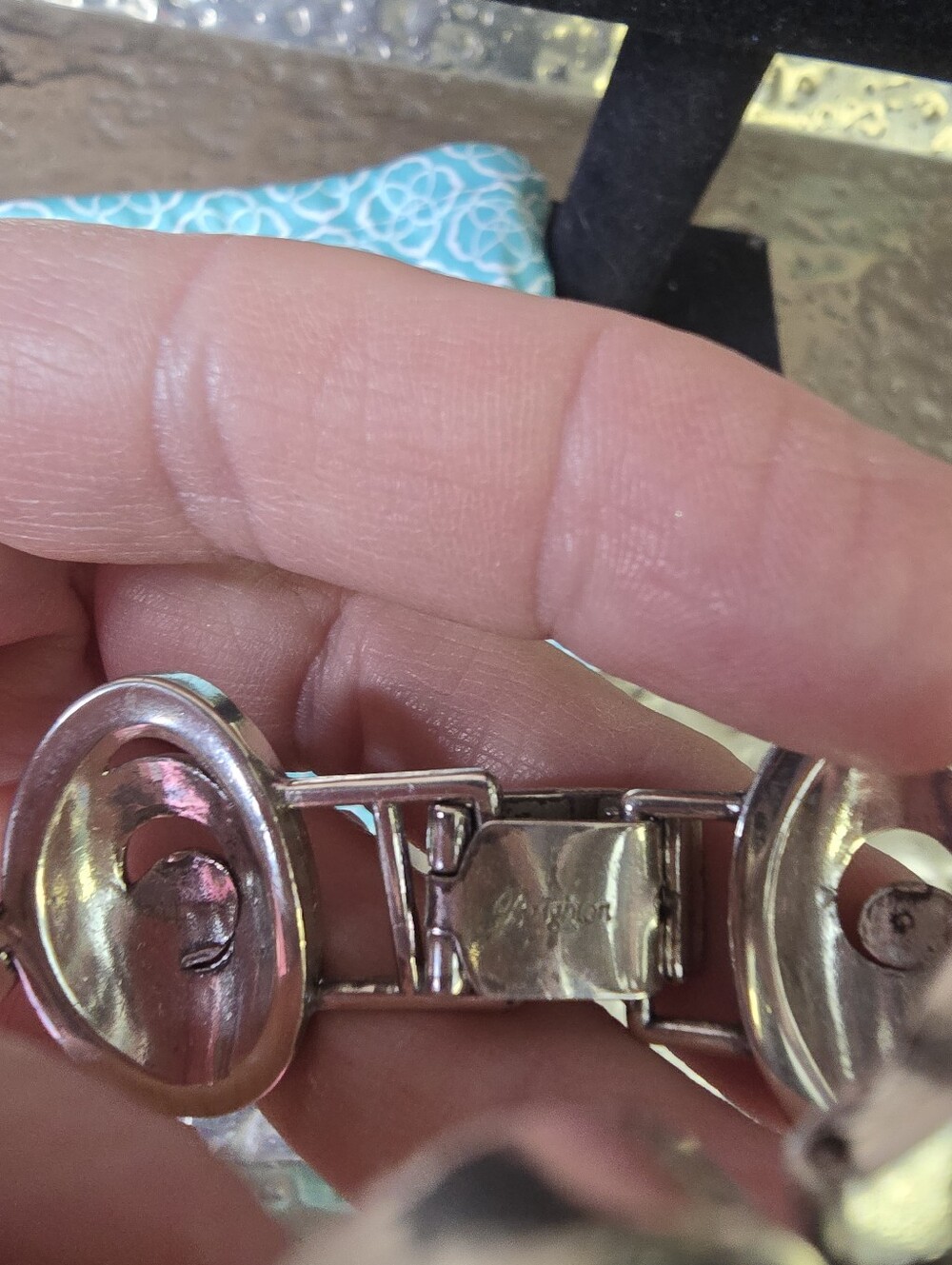 Brighton Silver Scroll Link Bracelet | Heart Toggle | Gift Pouch Included - Picture 3 of 3